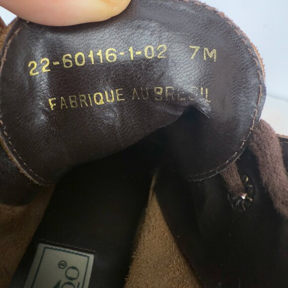 COLORADO Brown Leather Moc-Toe Lug Sole Lace‎ Up Ankle Boots Size 7M - Picture 10 of 10